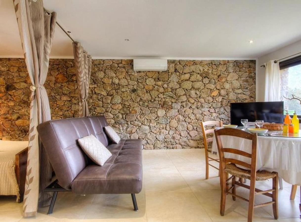 Studio Confortable Avec Vue Sur La Montagne A Moltifao 30M² Jardin Buitenkant foto
